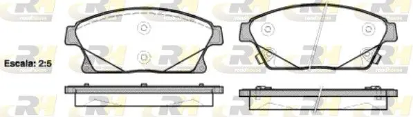 Handler.Part Brake pad set, disc brake ROADHOUSE 2143102 1