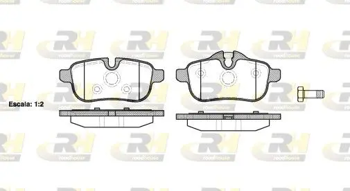 Handler.Part Brake pad set, disc brake ROADHOUSE 2141700 1