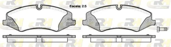 Handler.Part Brake pad set, disc brake ROADHOUSE 2140900 1