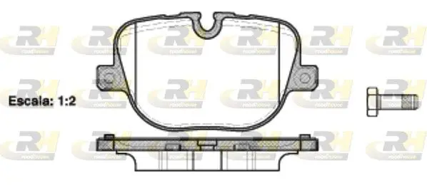 Handler.Part Brake pad set, disc brake ROADHOUSE 2140800 1