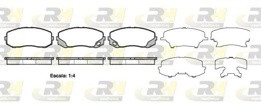 Handler.Part Brake pad set, disc brake ROADHOUSE 2140500 1