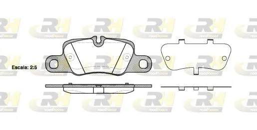 Handler.Part Brake pad set, disc brake ROADHOUSE 2140100 1