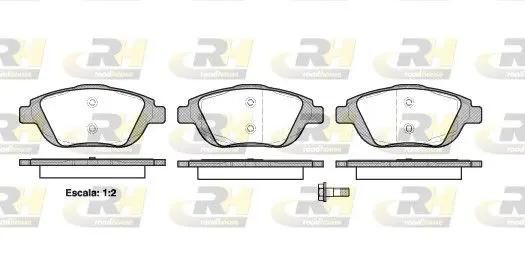 Handler.Part Brake pad set, disc brake ROADHOUSE 2139200 1