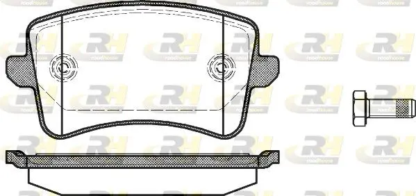 Handler.Part Brake pad set, disc brake ROADHOUSE 2134300 1