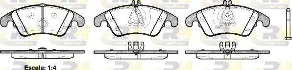 Handler.Part Brake pad set, disc brake ROADHOUSE 2130400 1