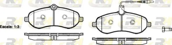 Handler.Part Brake pad set, disc brake ROADHOUSE 2129201 1