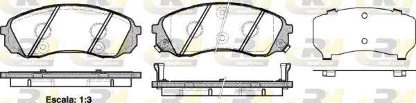 Handler.Part Brake pad set, disc brake ROADHOUSE 2129102 1