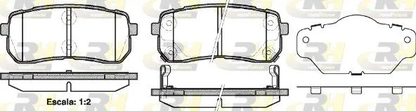 Handler.Part Brake pad set, disc brake ROADHOUSE 2128802 1