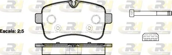 Handler.Part Brake pad set, disc brake ROADHOUSE 2128200 1