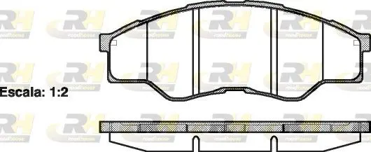 Handler.Part Brake pad set, disc brake ROADHOUSE 2126600 1