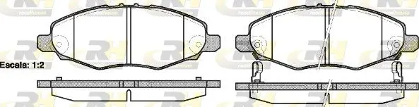 Handler.Part Brake pad set, disc brake ROADHOUSE 2123502 1