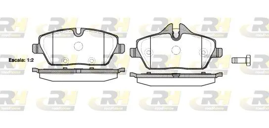 Handler.Part Brake pad set, disc brake ROADHOUSE 2113110 1