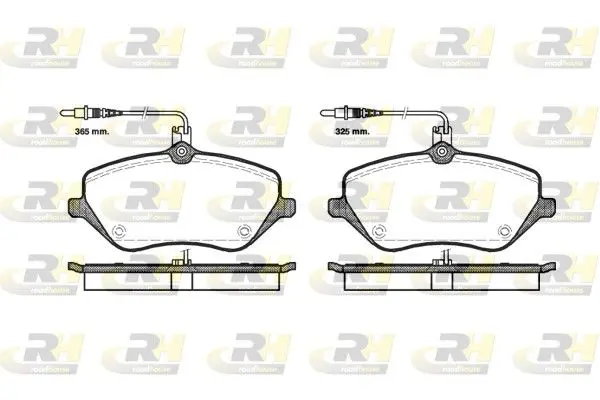 Handler.Part Brake pad set, disc brake ROADHOUSE 2110104 1