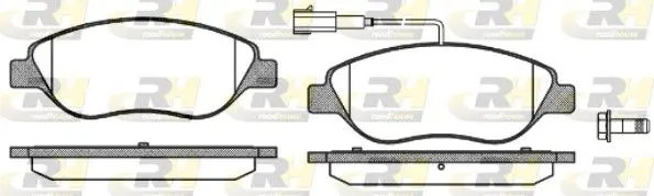 Handler.Part Brake pad set, disc brake ROADHOUSE 286002 1