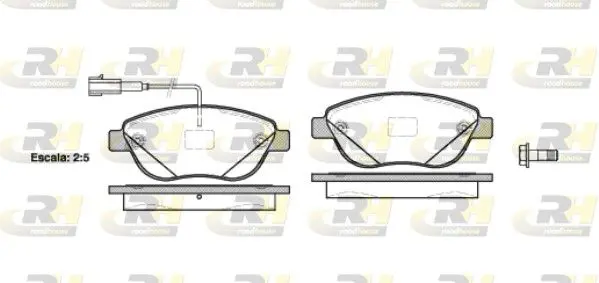 Handler.Part Brake pad set, disc brake ROADHOUSE 285912 1