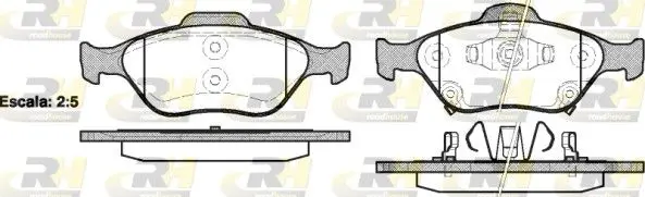 Handler.Part Brake pad set, disc brake ROADHOUSE 276612 1