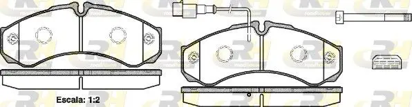 Handler.Part Brake pad set, disc brake ROADHOUSE 265132 1