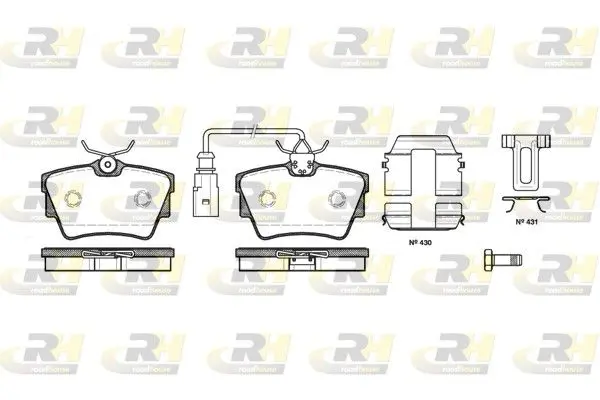 Handler.Part Brake pad set, disc brake ROADHOUSE 259112 1