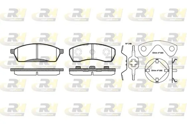 Handler.Part Brake pad set, disc brake ROADHOUSE 248800 1