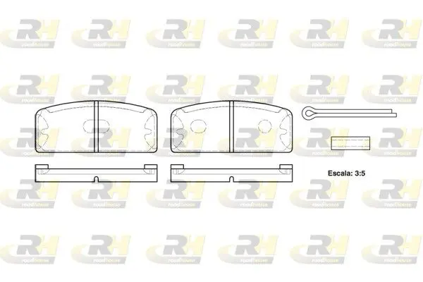 Handler.Part Brake pad set, disc brake ROADHOUSE 202000 1