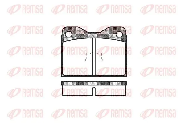 Handler.Part Brake pad set, disc brake REMSA 000810 1