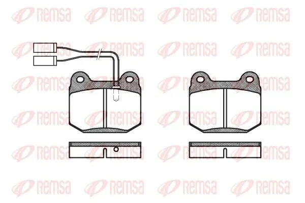 Handler.Part Brake pad set, disc brake REMSA 001401 1