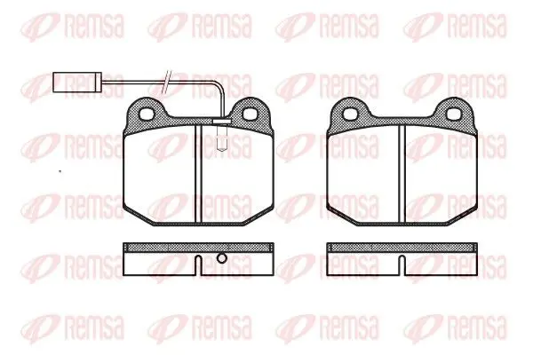 Handler.Part Brake pad set, disc brake REMSA 001421 1