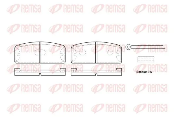 Handler.Part Brake pad set, disc brake REMSA 002000 1