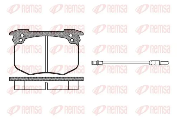 Handler.Part Brake pad set, disc brake REMSA 003002 1