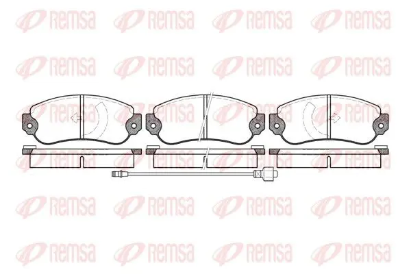 Handler.Part Brake pad set, disc brake REMSA 003106 1