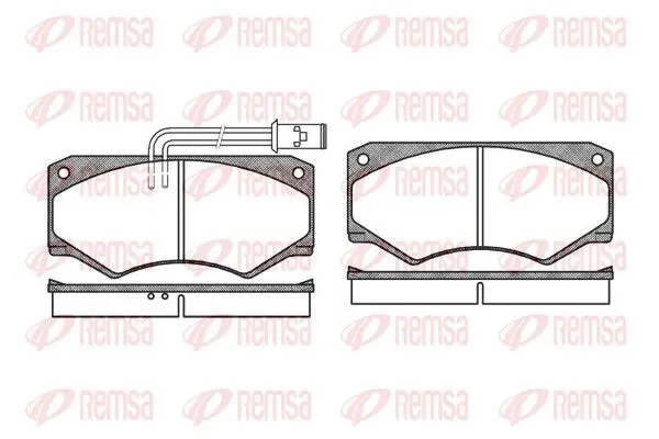 Handler.Part Brake pad set, disc brake REMSA 004722 1