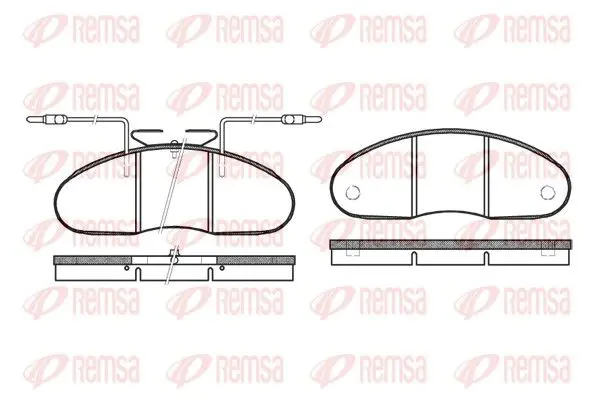 Handler.Part Brake pad set, disc brake REMSA 004802 1