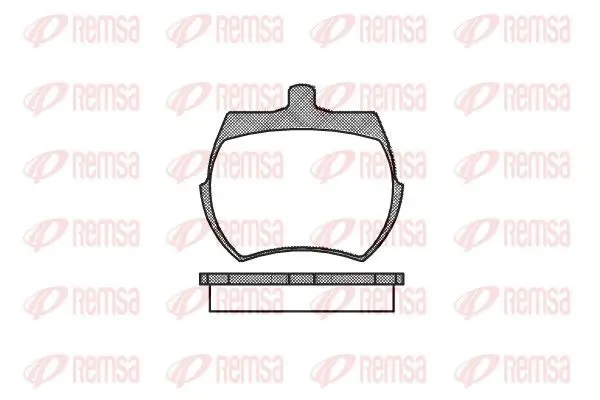 Handler.Part Brake pad set, disc brake REMSA 005000 1