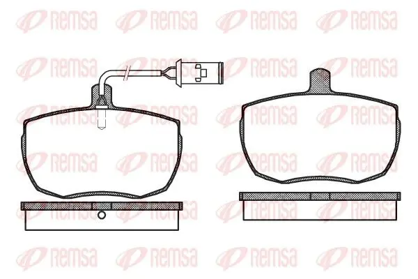 Handler.Part Brake pad set, disc brake REMSA 005622 1