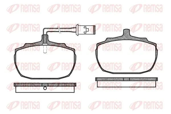 Handler.Part Brake pad set, disc brake REMSA 005702 1