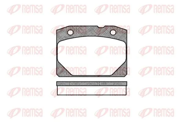 Handler.Part Brake pad set, disc brake REMSA 008000 1