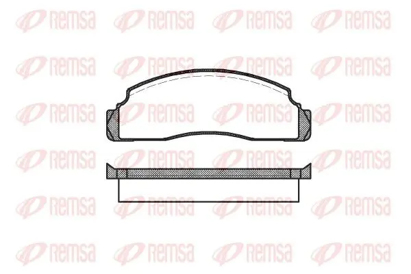 Handler.Part Brake pad set, disc brake REMSA 009100 1