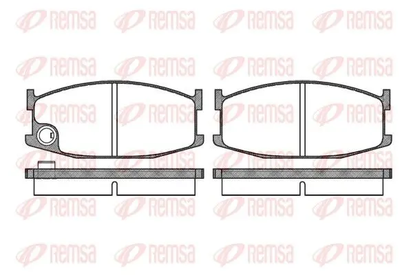 Handler.Part Brake pad set, disc brake REMSA 010810 1