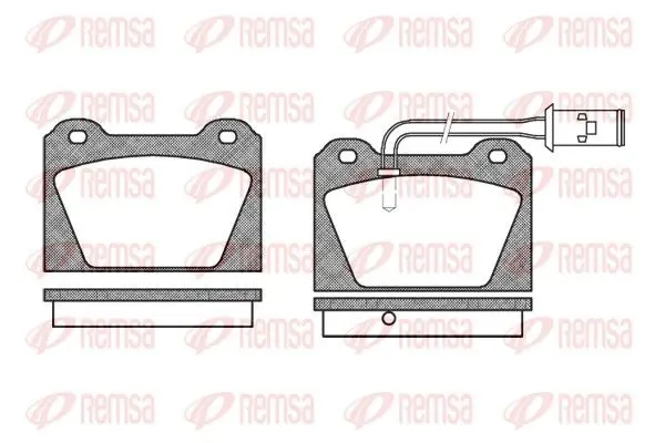 Handler.Part Brake pad set, disc brake REMSA 012302 1