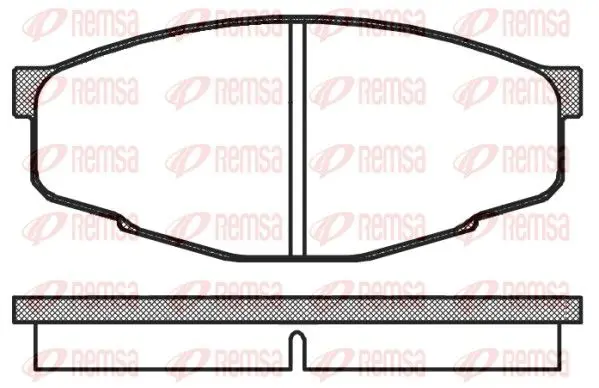 Handler.Part Brake pad set, disc brake REMSA 013310 1