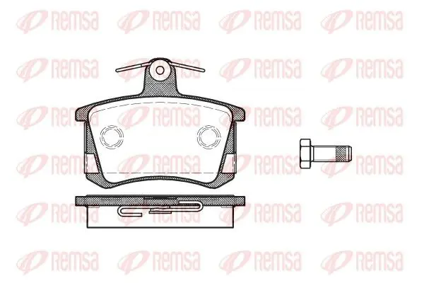 Handler.Part Brake pad set, disc brake REMSA 013540 1