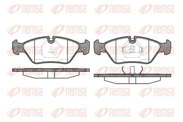 Handler.Part Brake pad set, disc brake REMSA 013900 1