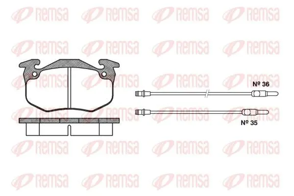 Handler.Part Brake pad set, disc brake REMSA 014414 1