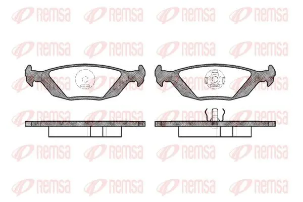 Handler.Part Brake pad set, disc brake REMSA 015520 1