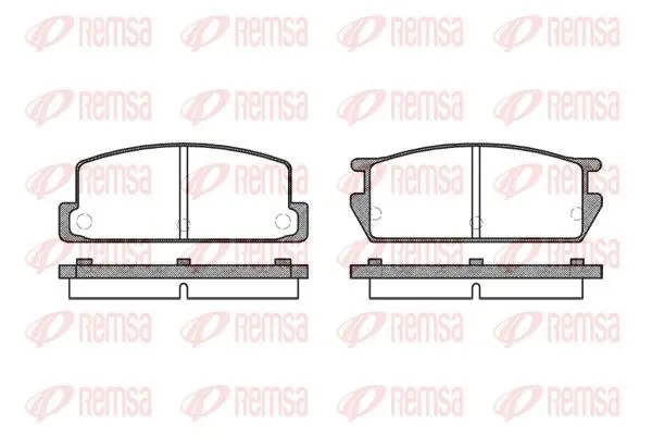 Handler.Part Brake pad set, disc brake REMSA 016100 1