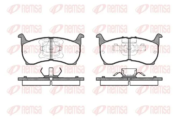 Handler.Part Brake pad set, disc brake REMSA 016400 1