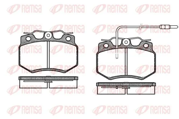 Handler.Part Brake pad set, disc brake REMSA 017002 1