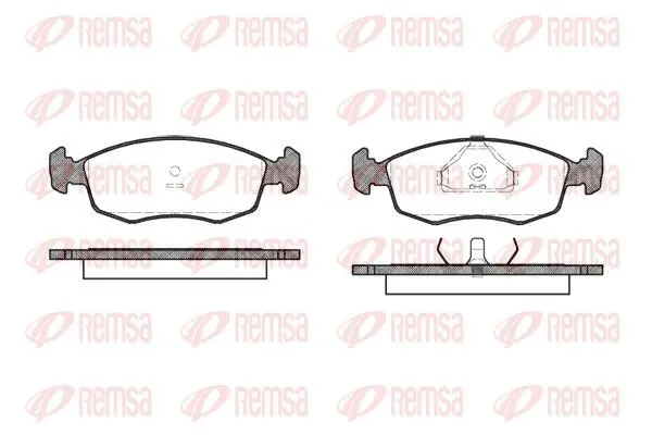 Handler.Part Brake pad set, disc brake REMSA 017200 1