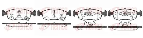 Handler.Part Brake pad set, disc brake REMSA 017250 1