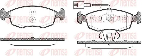 Handler.Part Brake pad set, disc brake REMSA 017252 1